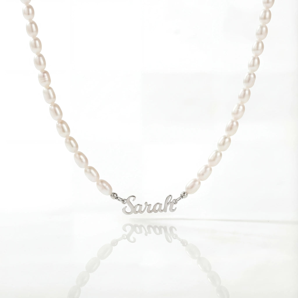 Personalized Freshwater Pearl Name Necklace