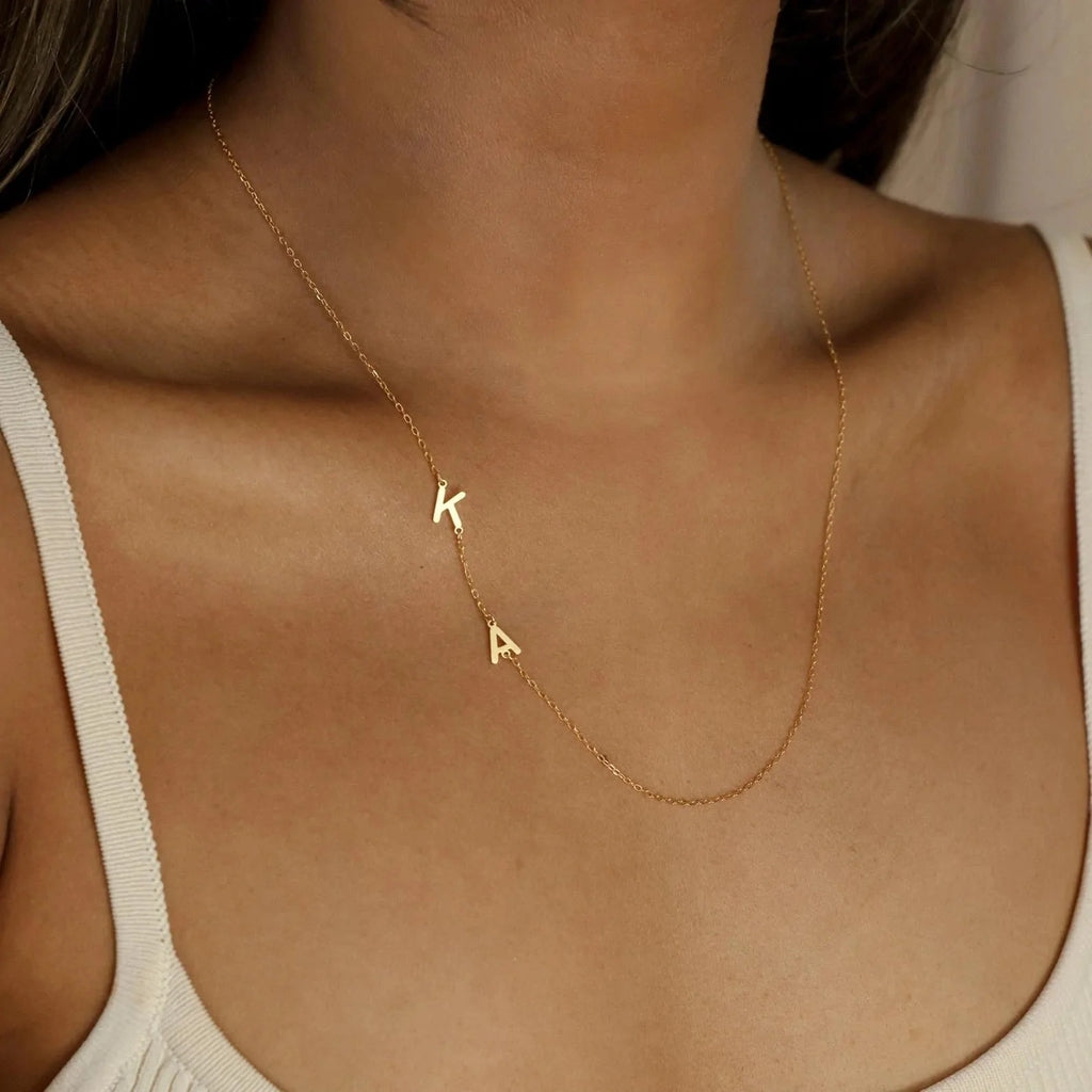 Custom Letter Side Necklace