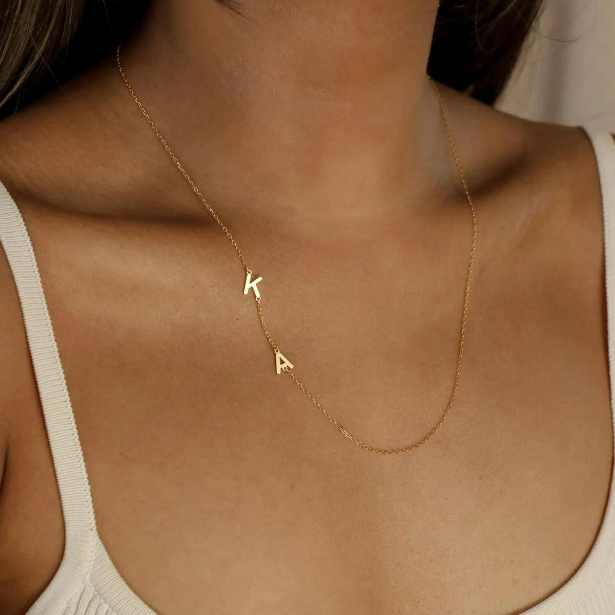 Custom Letter Side Necklace