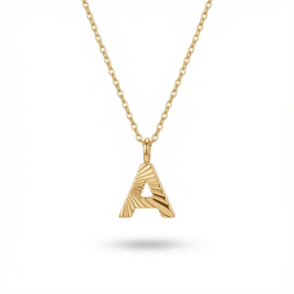 Textured Initial Necklace