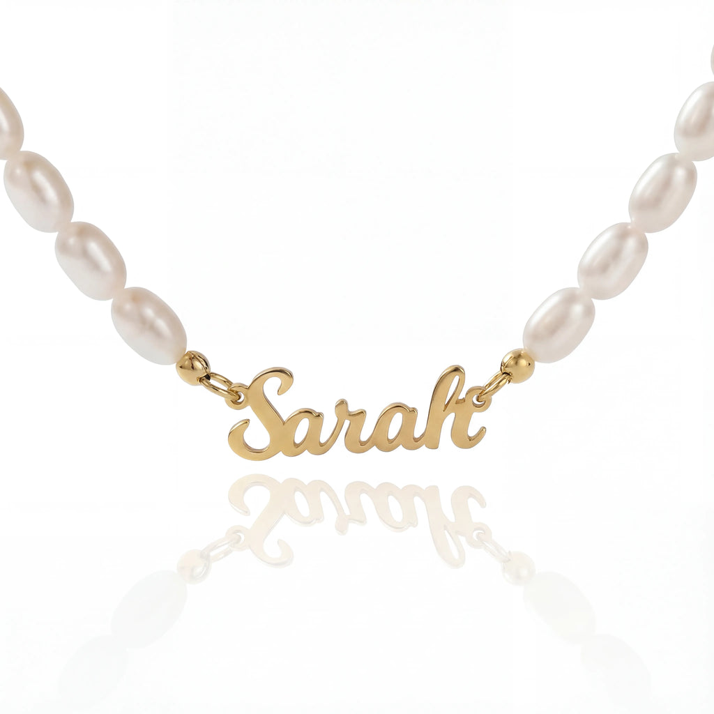 Personalized Freshwater Pearl Name Necklace