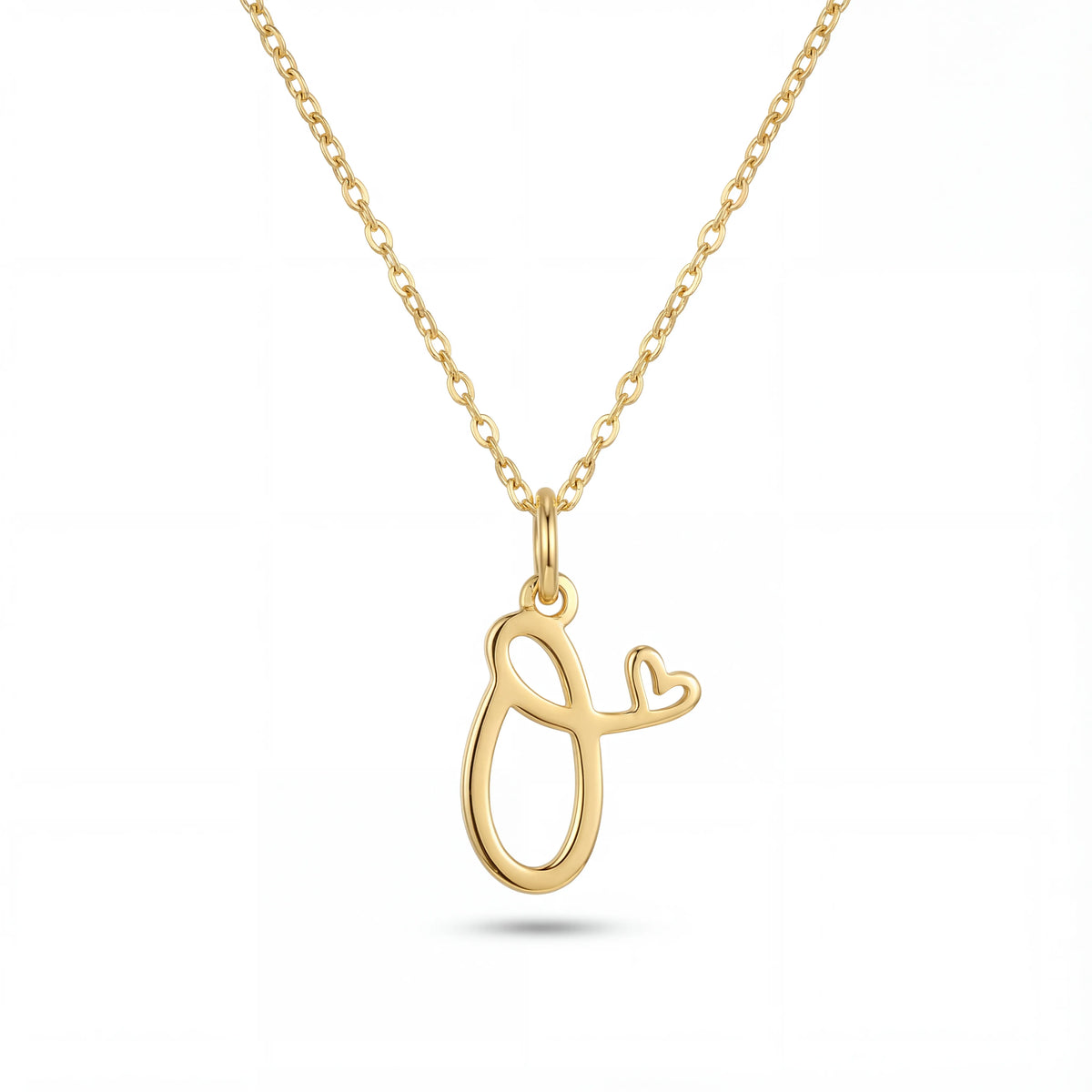 Cursive Letter Charm Necklace