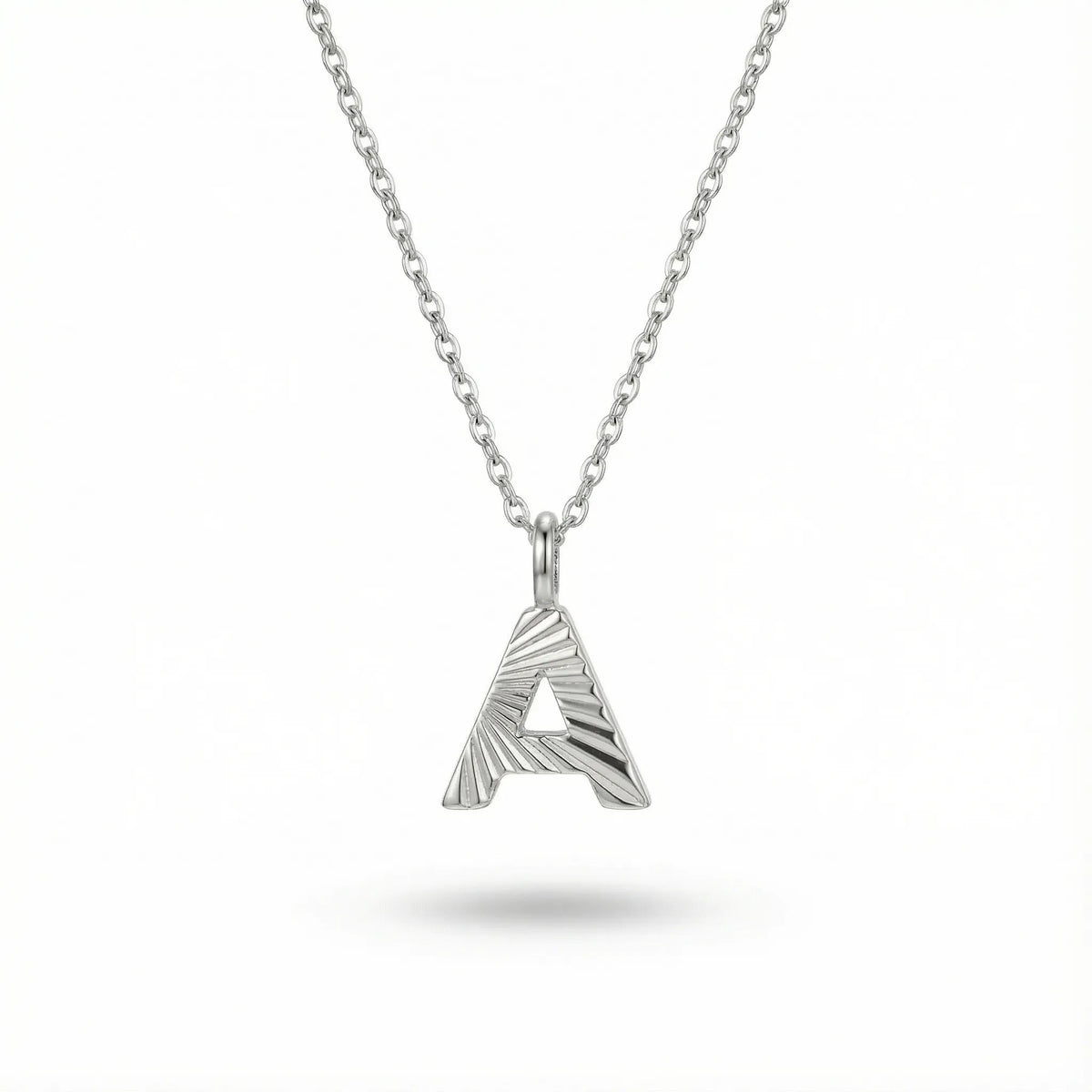 Textured Initial Necklace