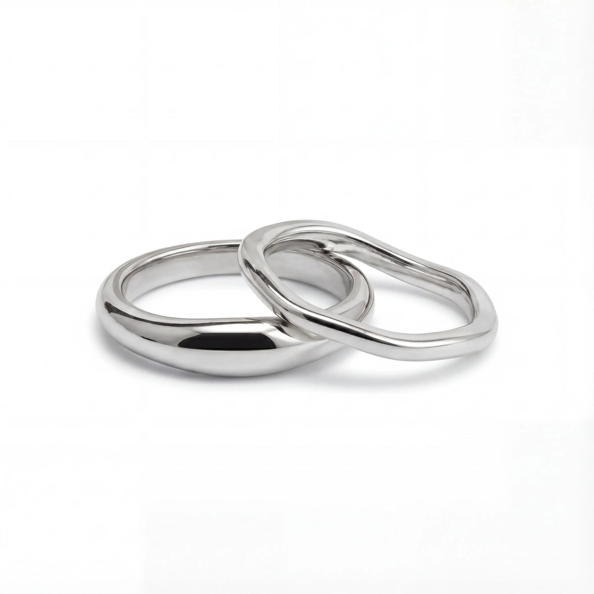 Organic Wave Ring Set