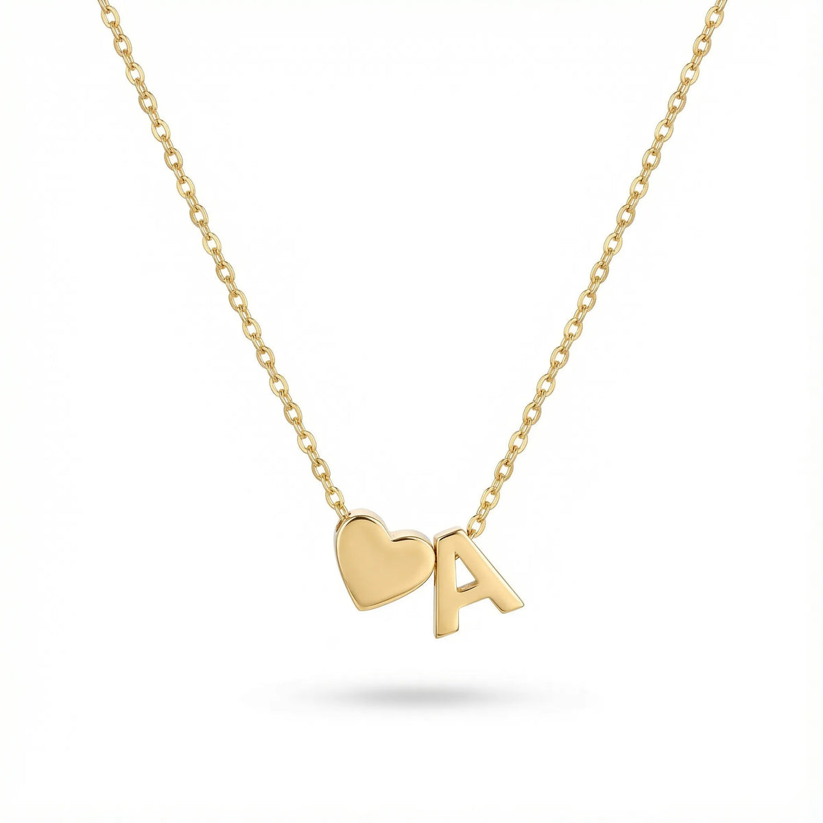 Heart Initial Necklace