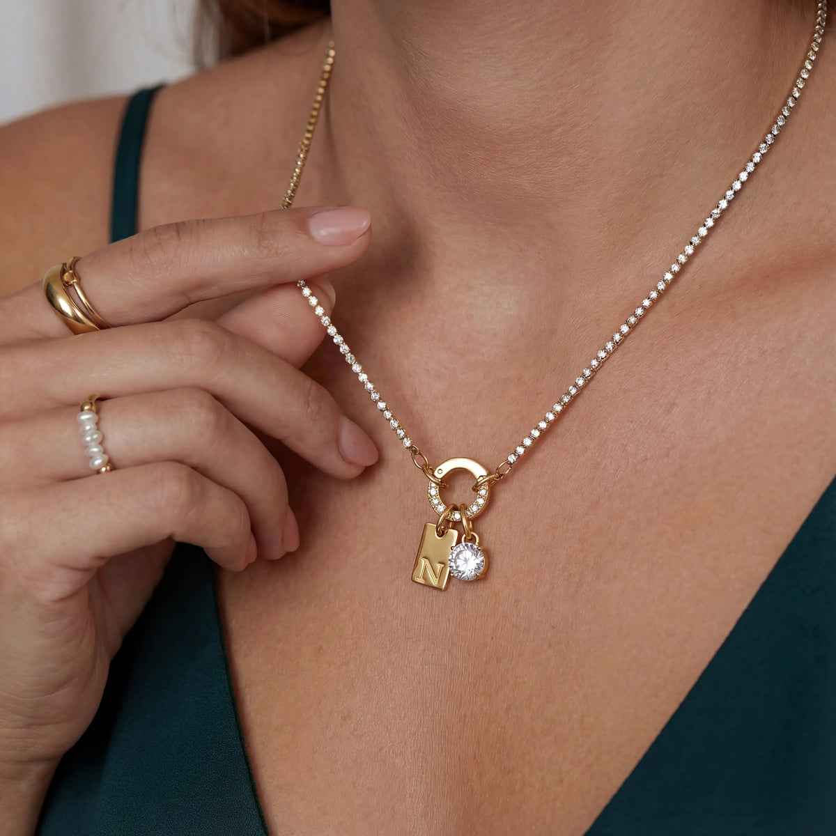 Soléa Carabiner Initial Necklace