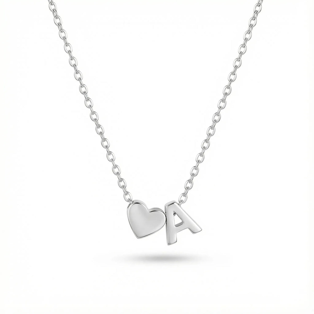 Heart Initial Necklace