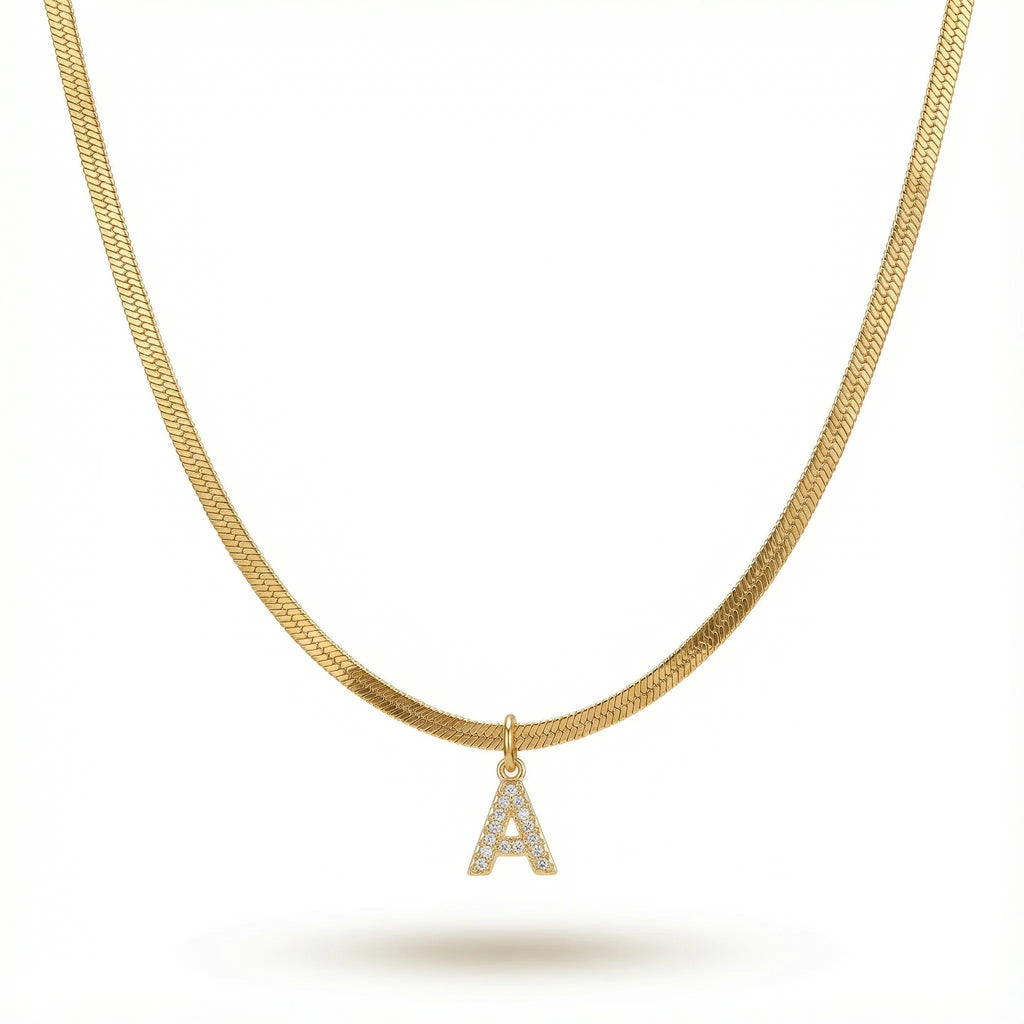 Pavé Initial Necklace