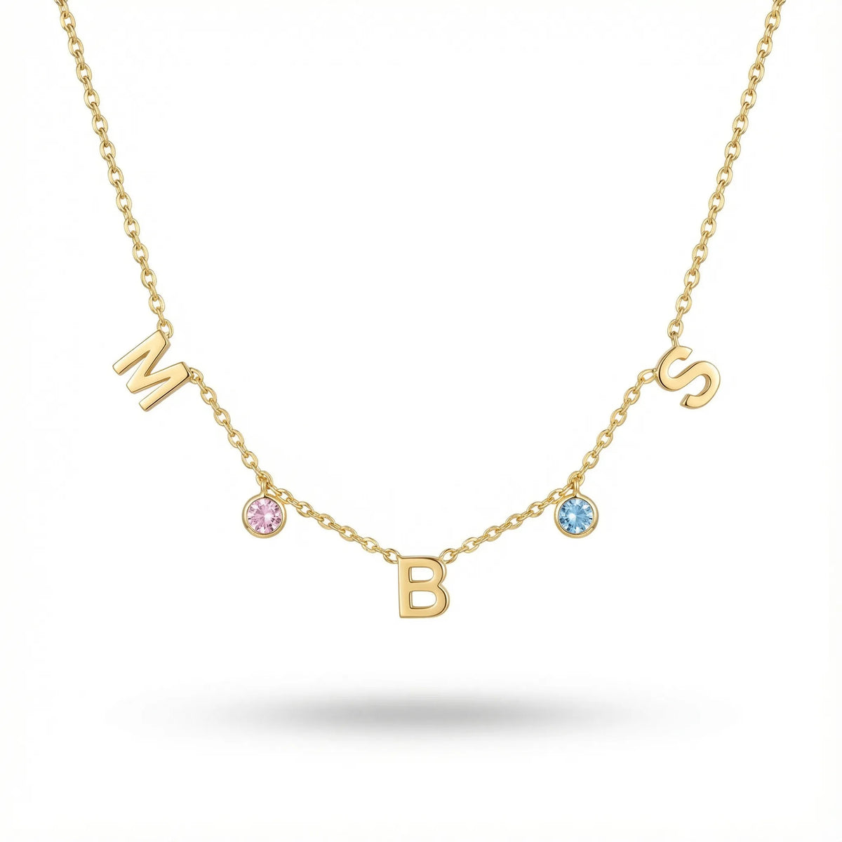 Birthstone Letter Necklace