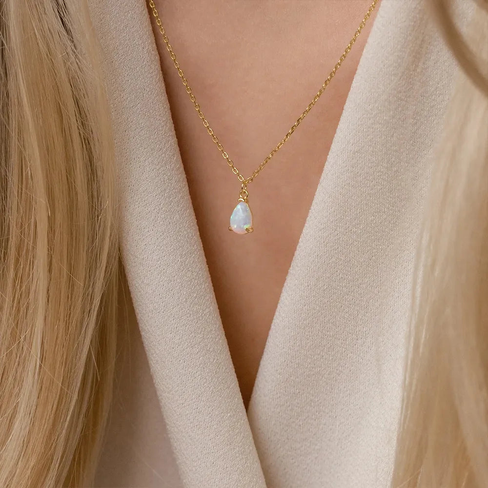 Drop Birthstone Necklace