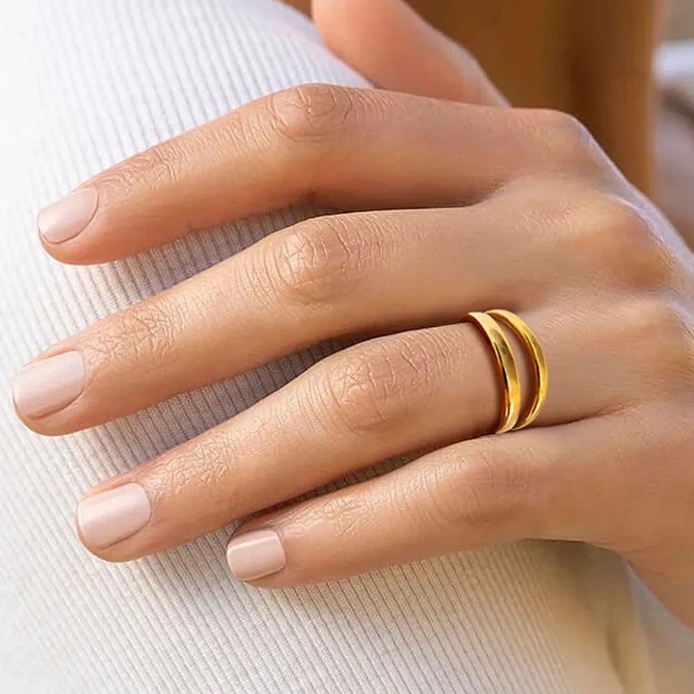 Anello Aperto a Doppio Strato