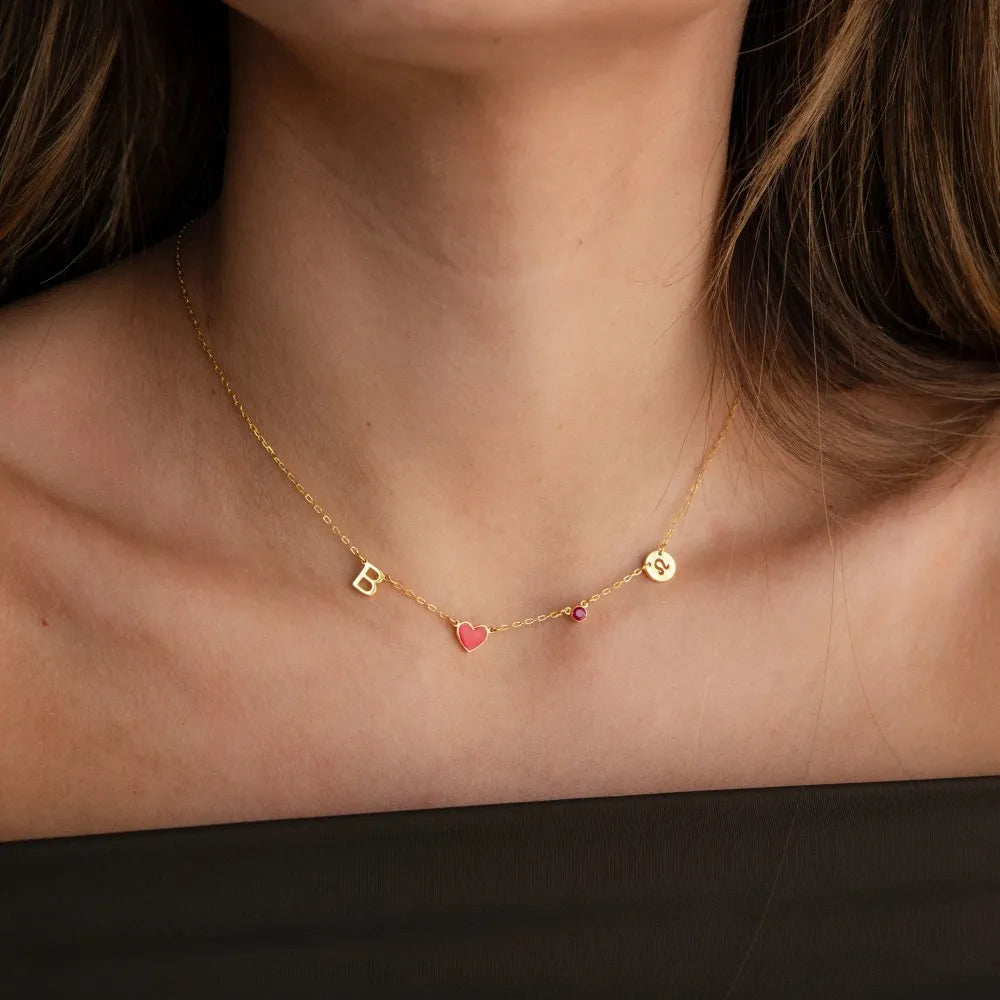 Initial Heart Necklace