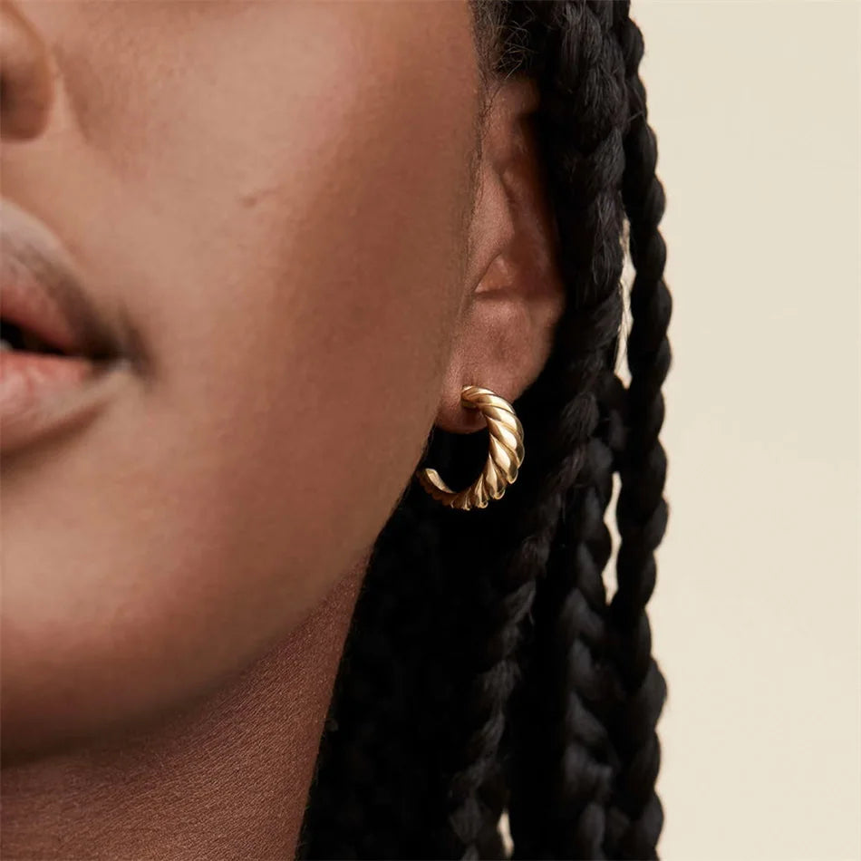 Twisted Hoop Earrings