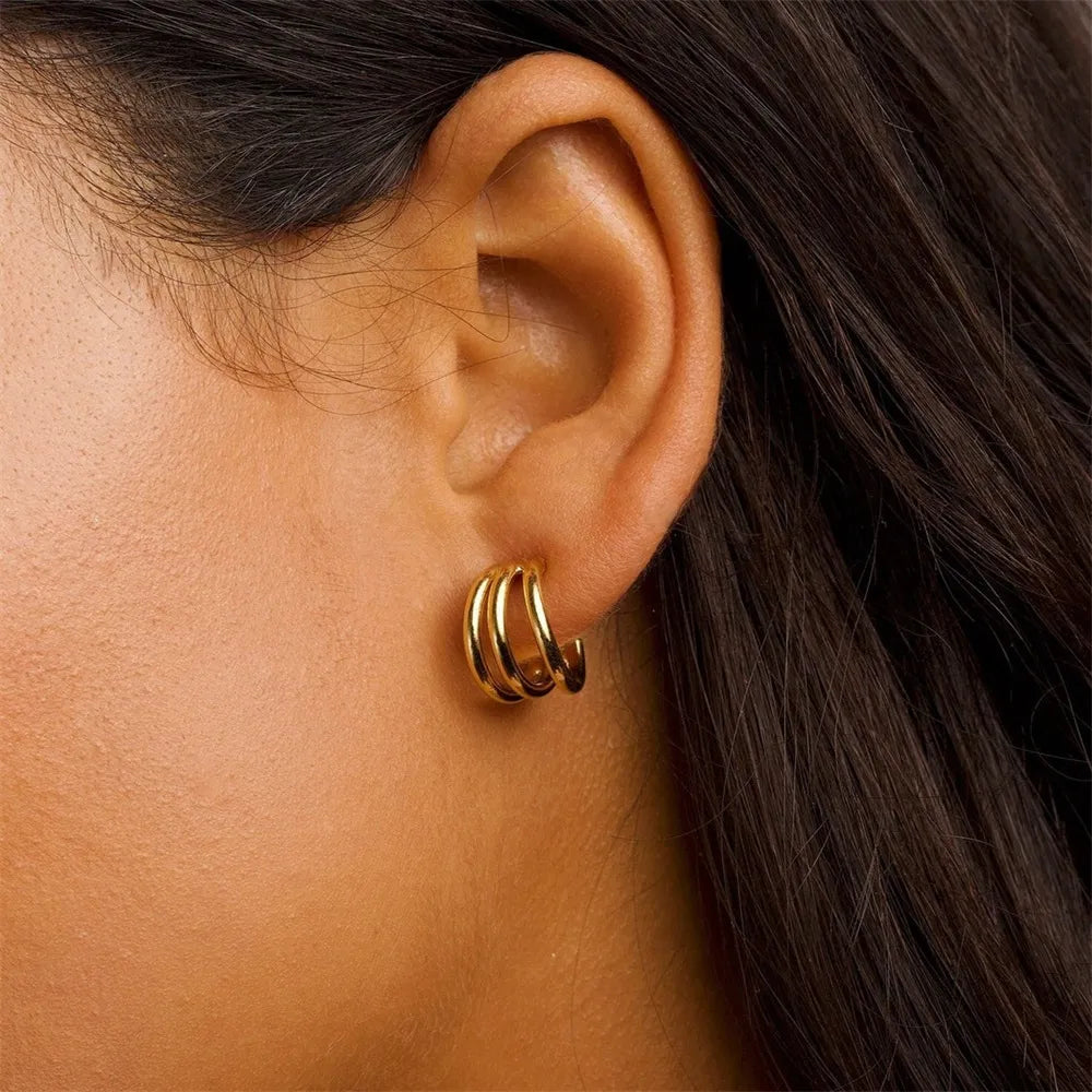 Triple Hoop Earrings