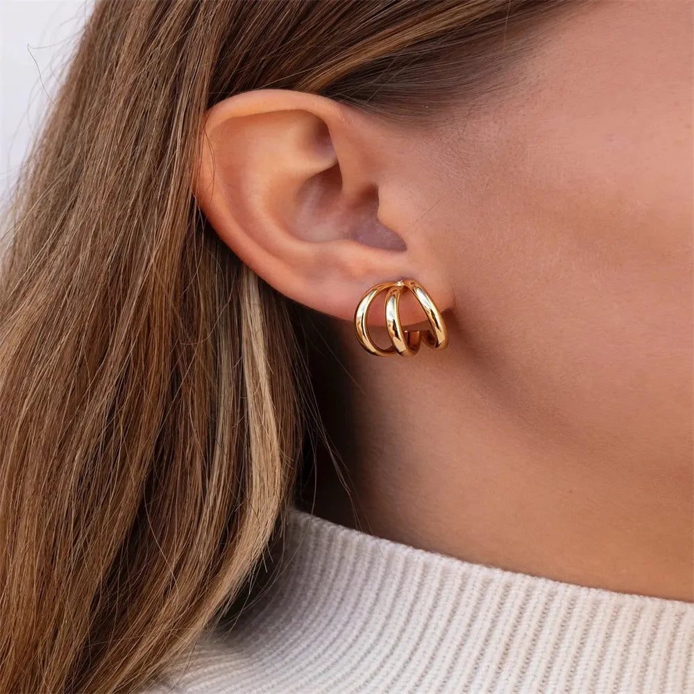 Triple Hoop Earrings