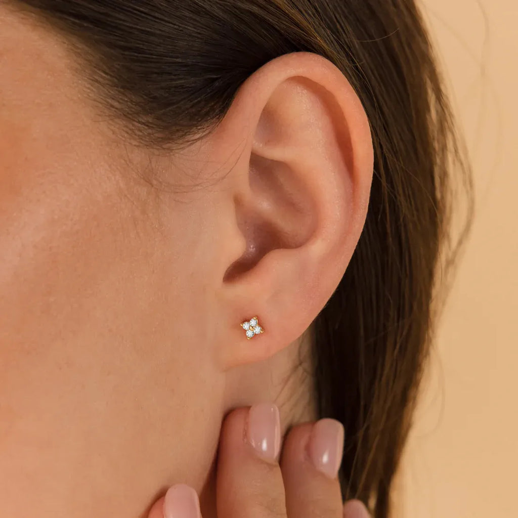 Crystal Cluster Stud Earrings