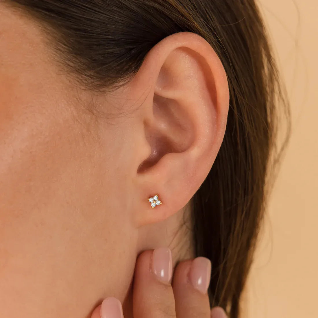 Crystal Cluster Stud Earrings