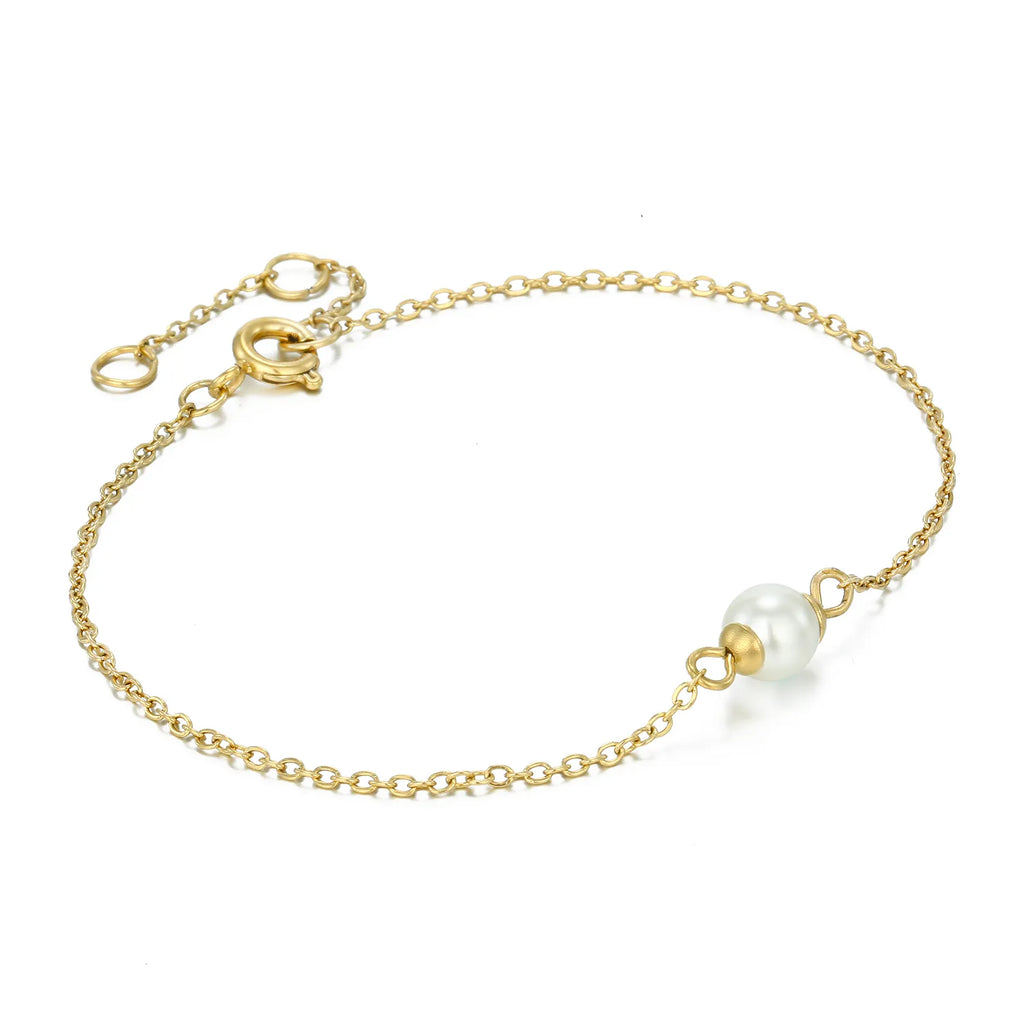 Pulseira de Corrente de Pérolas