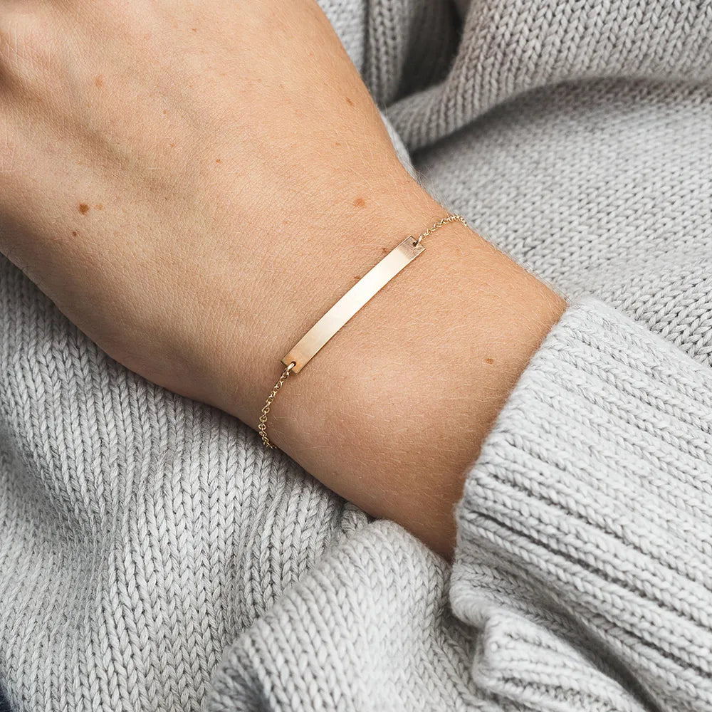 Bracciale con targa personalizzata