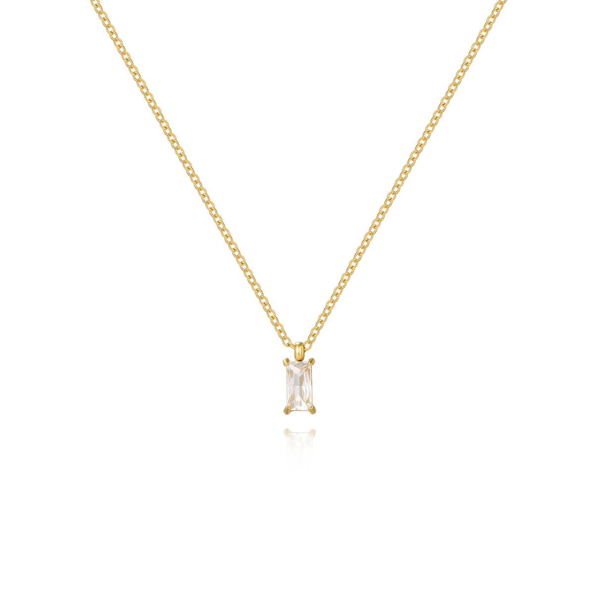 Rectangular Crystal Necklace