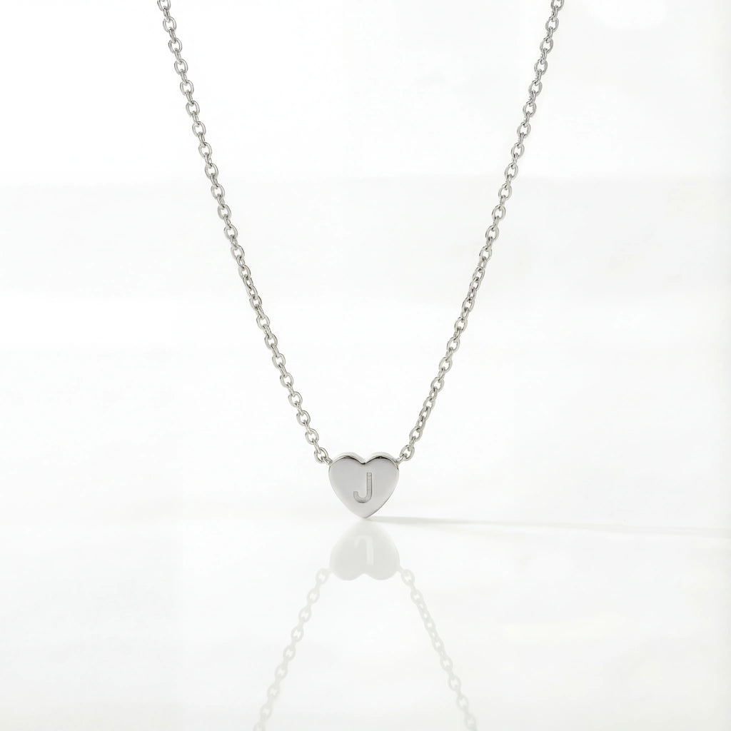 Personalized Singel Heart Initial Necklace