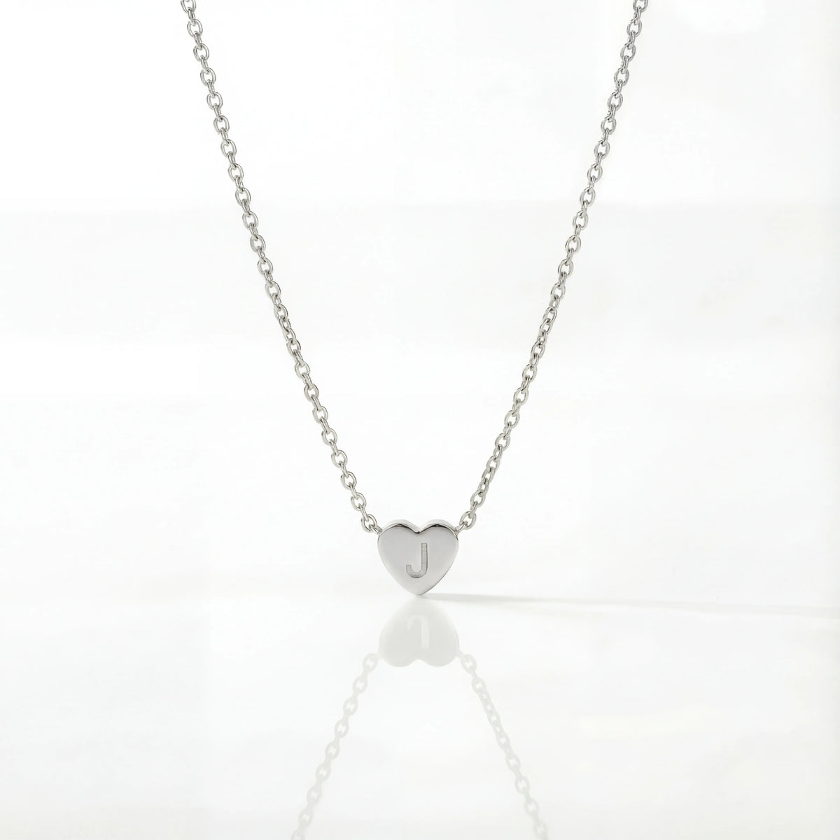 Personalized Singel Heart Initial Necklace