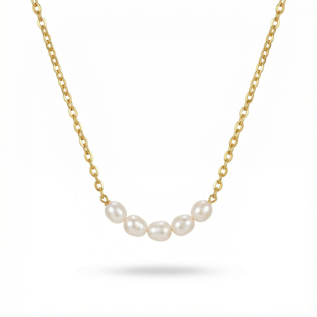 Linear Pearl Necklace