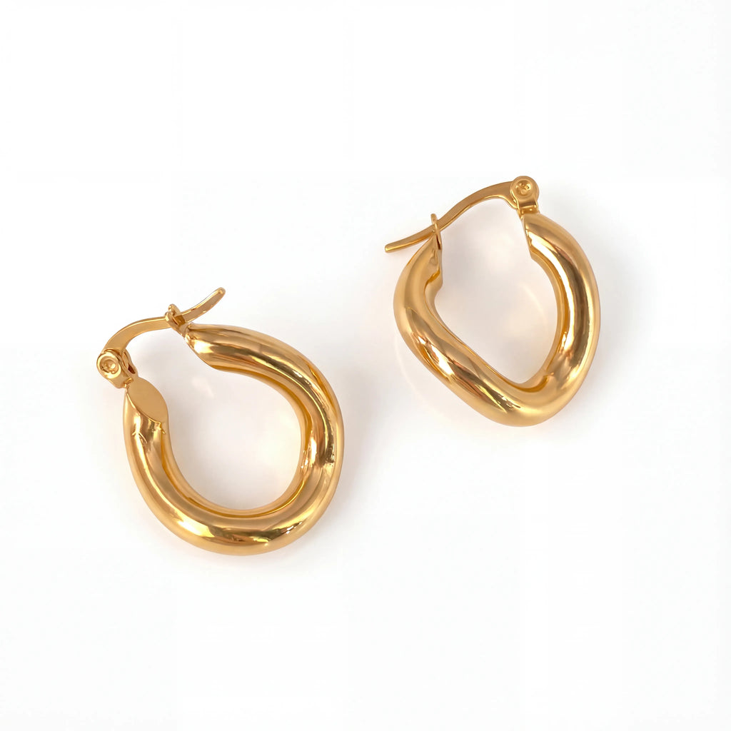 Chunky Hollow Hoop Earrings
