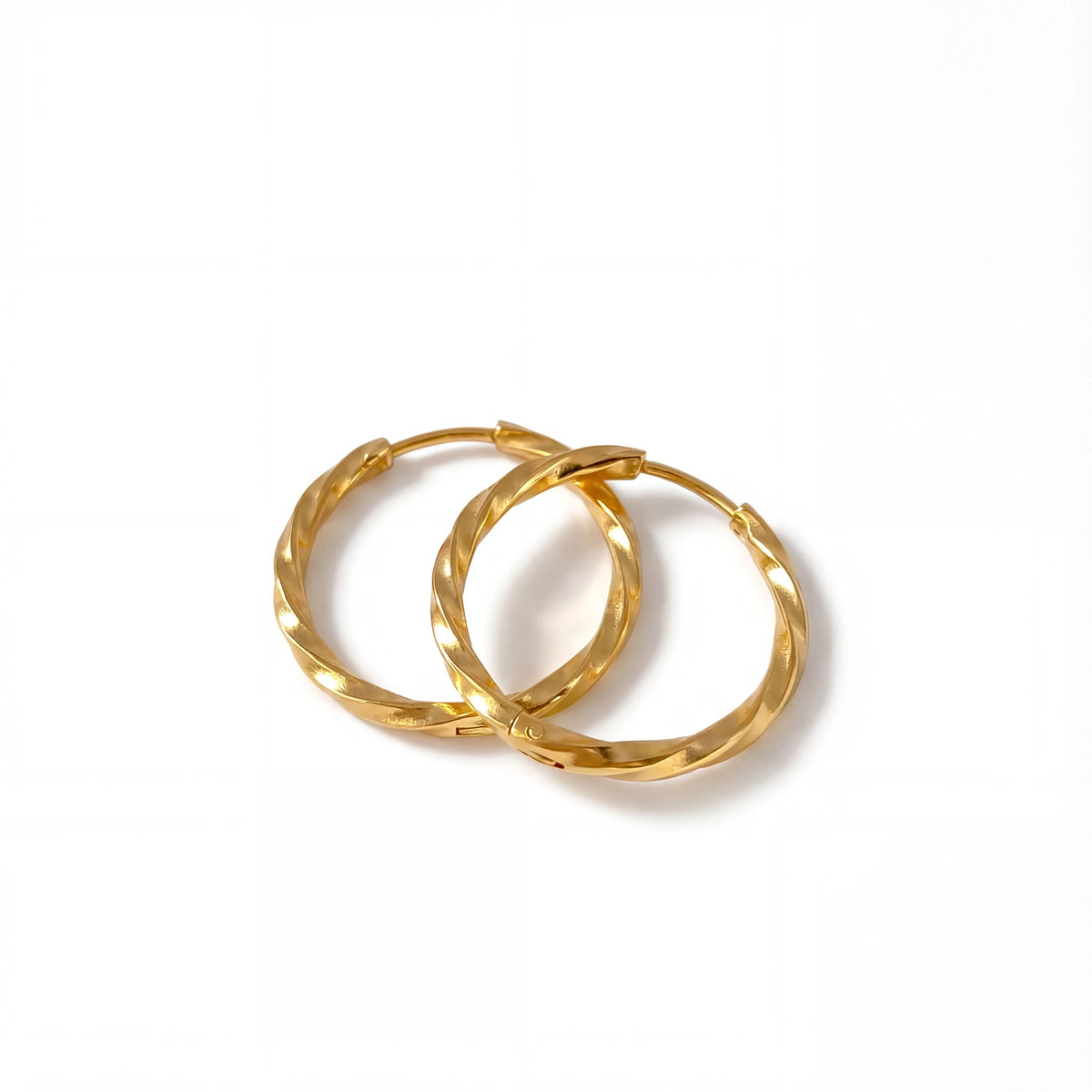 Twisted Huggie Hoop Earrings