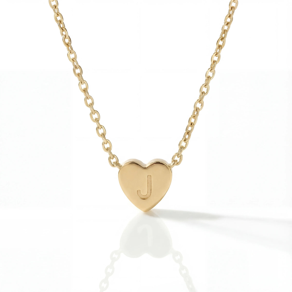 Personalized Singel Heart Initial Necklace